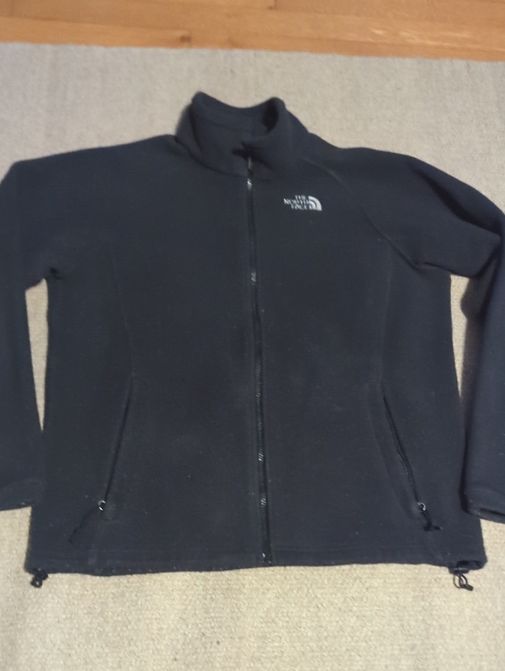 Women's Black North Face Polar Fleece Jacket Size Large Black